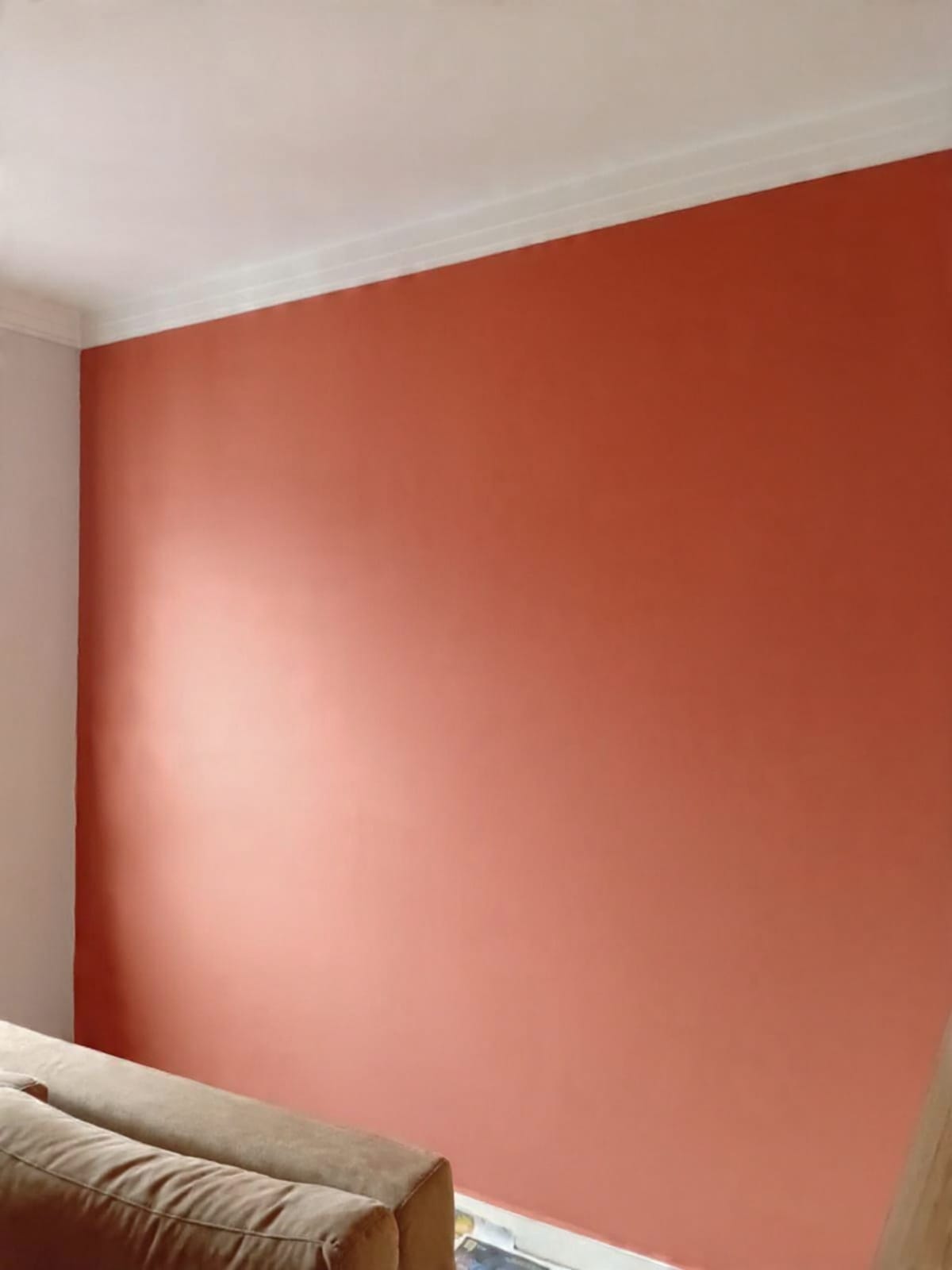 Pintura de parede de sala na cor terracota suvinil acetinado!