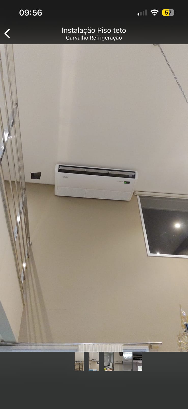 Instalação de ar modelo piso teto 